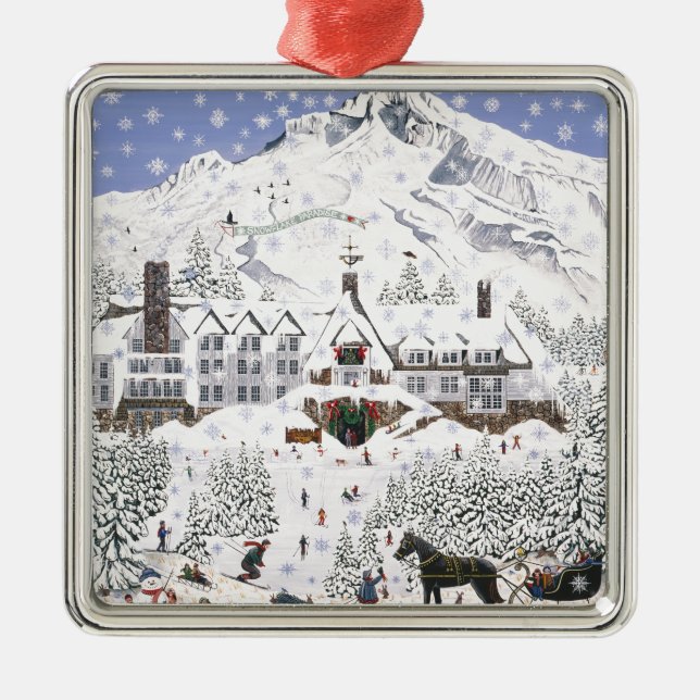 Timberline Lodge Metal Ornament (Front)