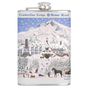 Timberline Lodge ~ Mount Hood Pillow Flask