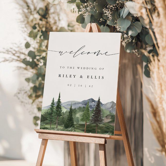 Timberline | Mountain Forest Wedding Welcome Sign (Creator Uploaded)