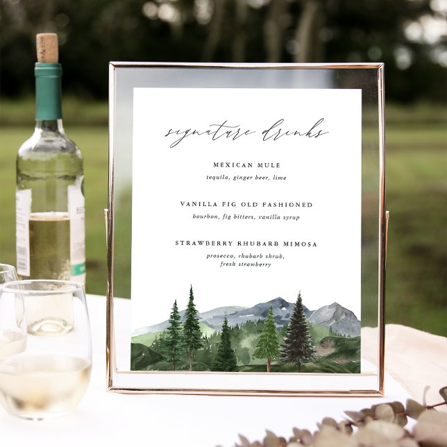 Timberline | Mountain Wedding Signature Drink Sign (Creator Uploaded)
