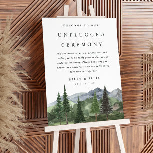 Timberline Mountain Wedding Unplugged Ceremony Foam Board