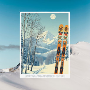 Timberline Oregon ski area Postcard