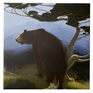 “Timberline” Western Art by W Herbert Dunton Ceramic Tile