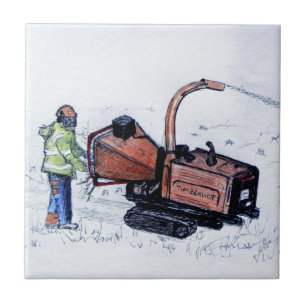 Timberwolf wood chipper ceramic tile