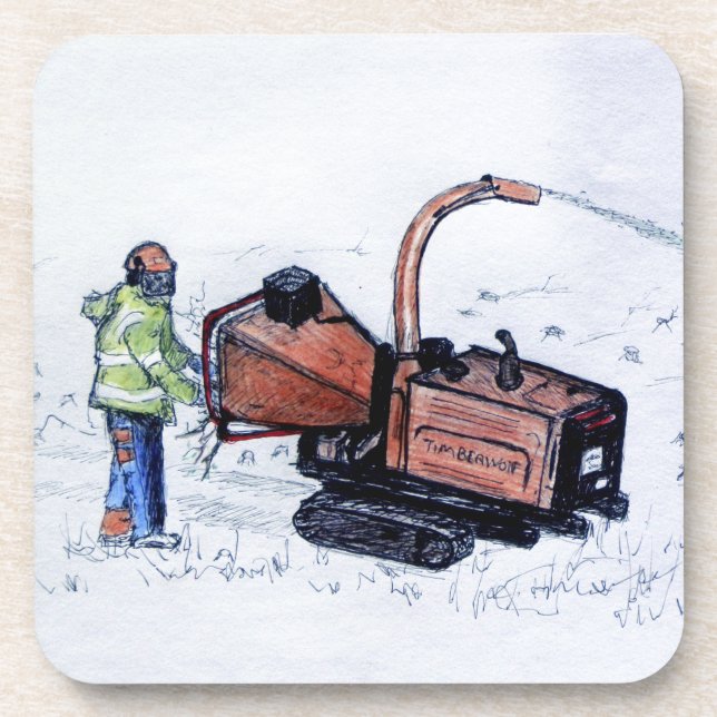 Timberwolf wood chipper coaster (Front)