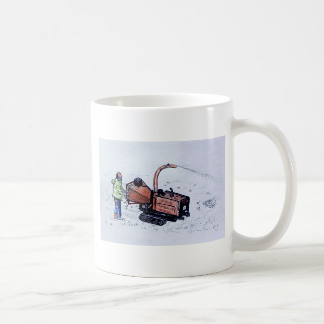 Timberwolf wood chipper coffee mug (Right)
