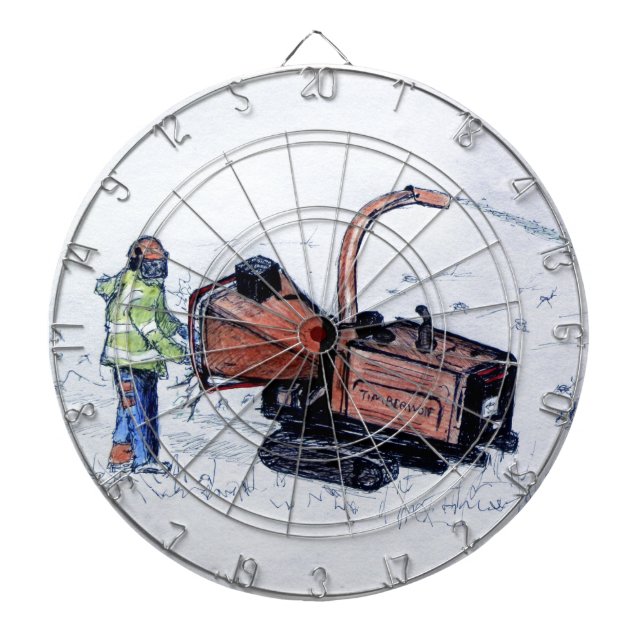 Timberwolf wood chipper dart board (Front)