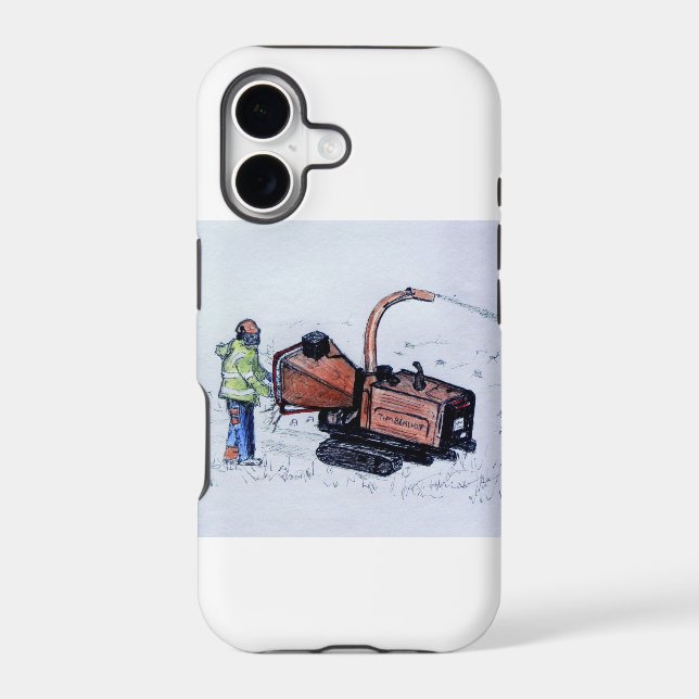 Timberwolf wood chipper iphone case (Back)