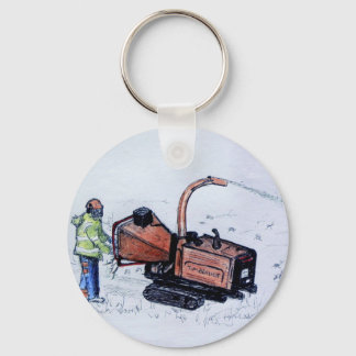 Timberwolf wood chipper keychain