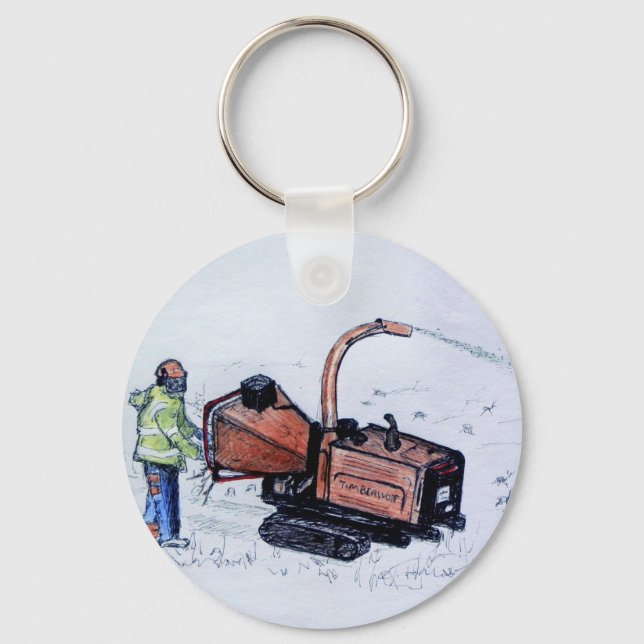 Timberwolf wood chipper keychain (Front)
