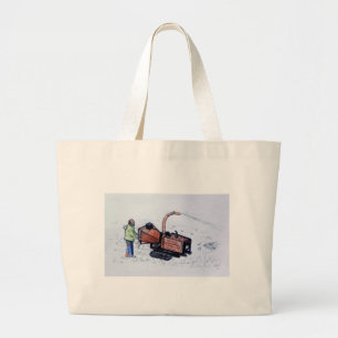 Timberwolf wood chipper large tote bag