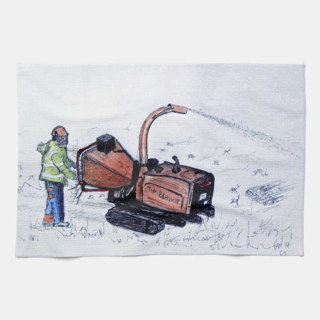 Timberwolf wood chipper towel (Horizontal)