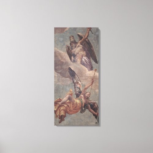 Time and Fame from the sacristy fresco Canvas Print