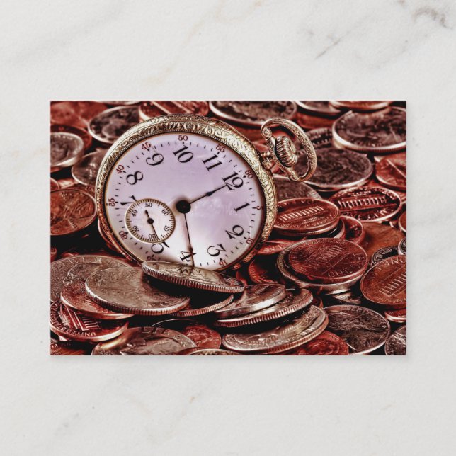 Time and money business card (Front)