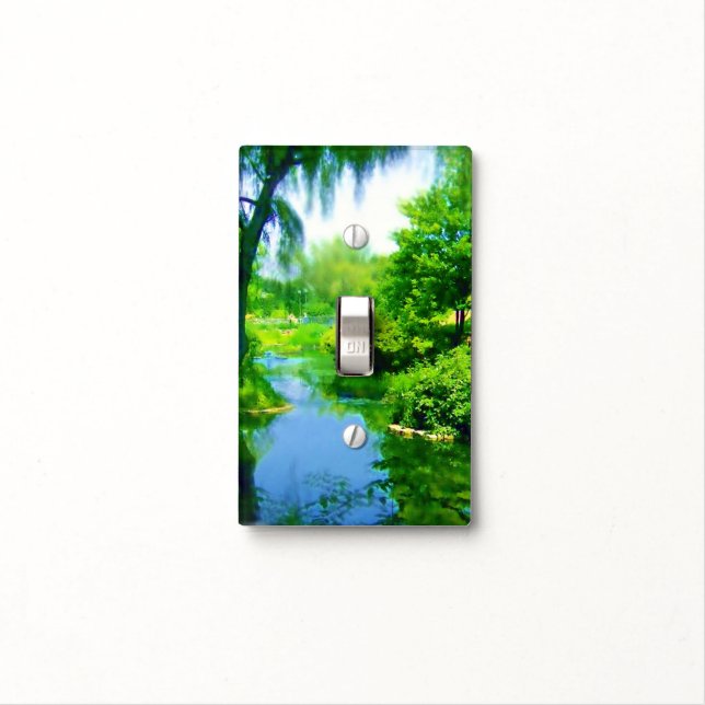 Time Away From City Park Setting Light Switch Cover (In Situ)