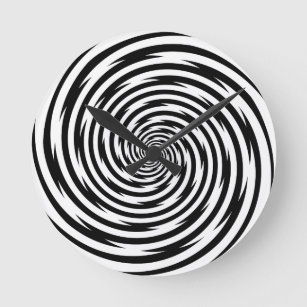 Time Bending Hypnosis Spiral Round Clock