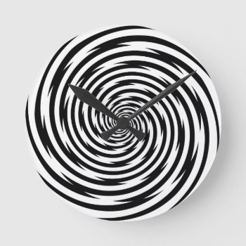 Time Bending Hypnosis Spiral Round Clock by pomegranate_gallery at Zazzle