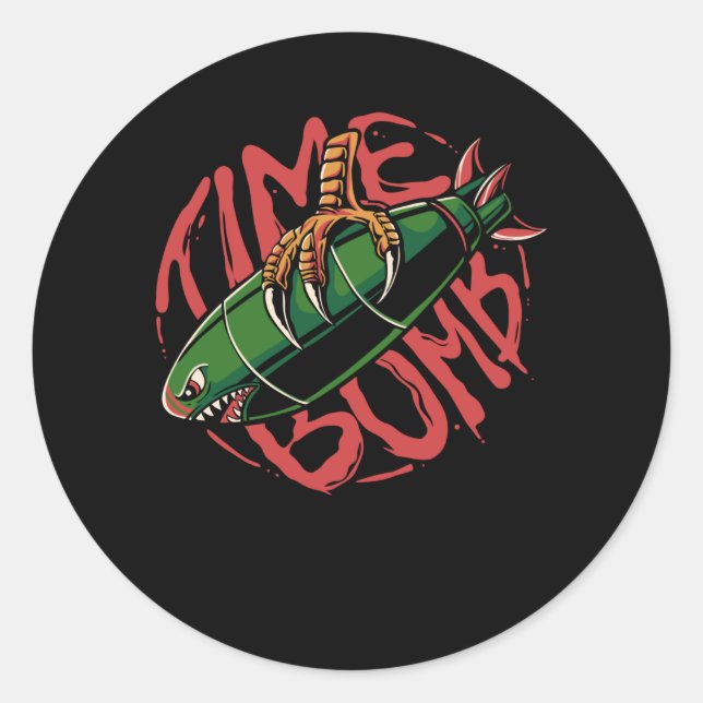 Time Bomb Classic Round Sticker (Front)