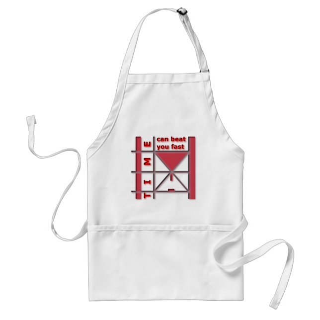 Time Can Beat You Fast Adult Apron (Front)