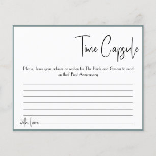 Time Capsule Advice Card Bridal Shower Flyer