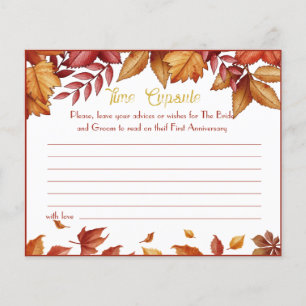 Time Capsule Advice Card Bridal Shower Flyer