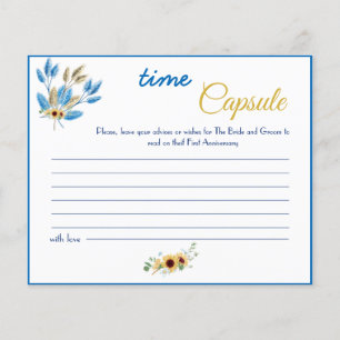 Time Capsule Advice Card Bridal Shower Flyer