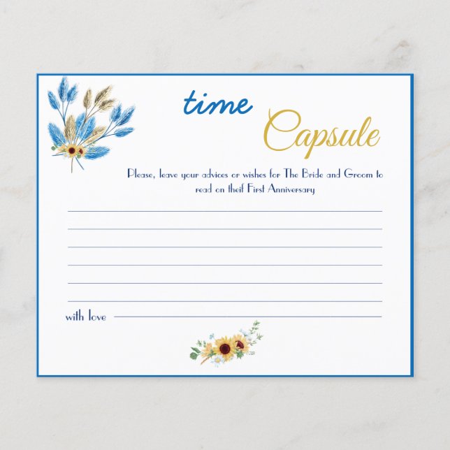 Time Capsule Advice Card Bridal Shower Flyer (Front)