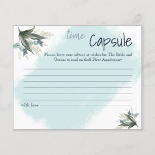 Time Capsule Advice Card Bridal Shower Flyer