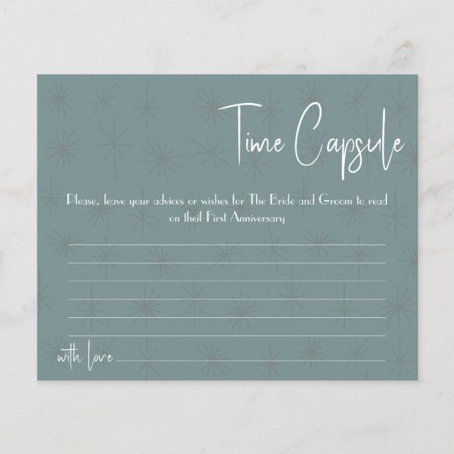 Time Capsule Advice Couple Bridal Shower Card Flye Flyer (Front)