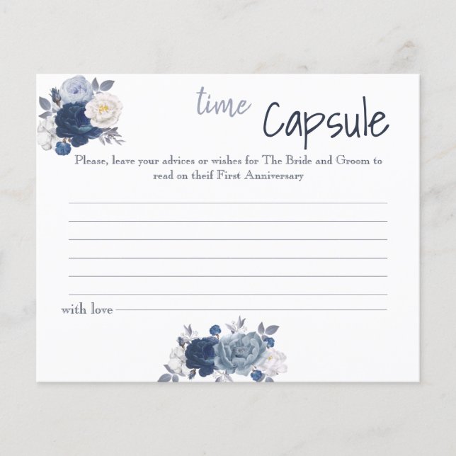 Time Capsule Advice Couple Bridal Shower Card Flye Flyer (Front)