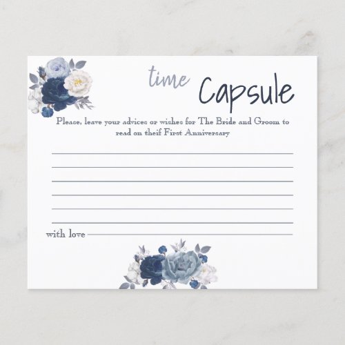 Time Capsule Advice Couple Bridal Shower Card Flye Flyer