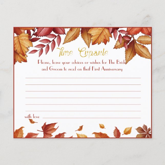 Time Capsule Advice Couple Bridal Shower Card Flye Flyer (Front)