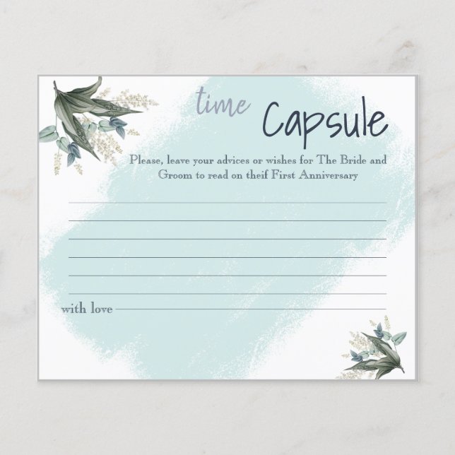 Time Capsule Advice Couple Bridal Shower Card Flyer (Front)