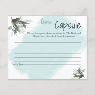 Time Capsule Advice Couple Bridal Shower Card Flyer
