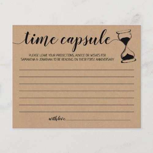 Time capsule advice couple shower english spanish