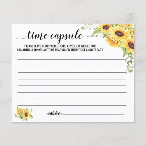 Time capsule advice couple shower english spanish