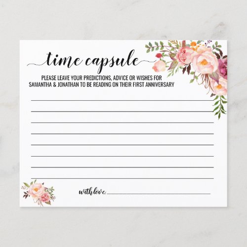 Time capsule advice couple shower english spanish