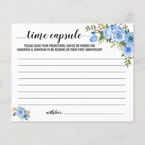 Time Capsule Advice Couples Shower english spanish