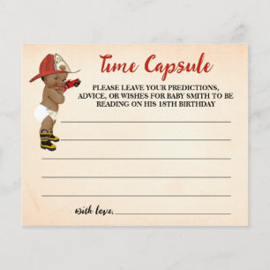 Time Capsule Advice for Baby AA Firefighter Shower Flyer