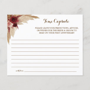 Time Capsule Advice for Couple Bridal Shower card Flyer