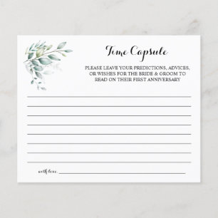 Time Capsule Advice for Couple Bridal Shower card Flyer
