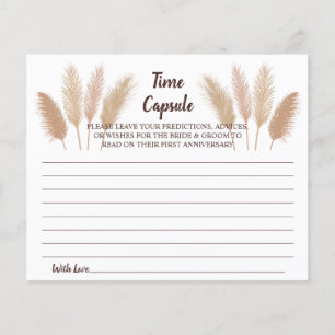 Time Capsule Advice for Couple Bridal Shower Card Flyer
