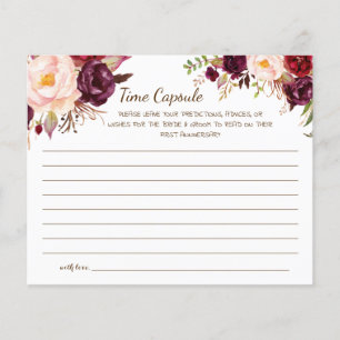 Time Capsule Advice for Couple Bridal Shower card Flyer