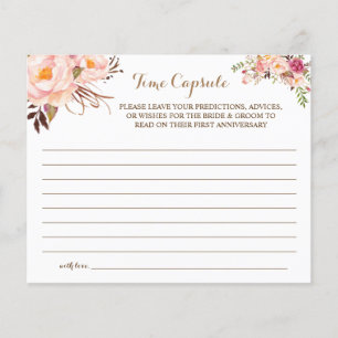 Time Capsule Advice for Couple Bridal Shower Card Flyer