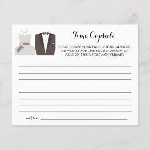 Time Capsule Advice for Couple Bridal Shower card Flyer
