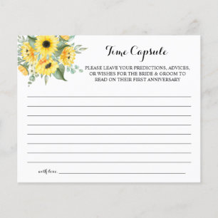 Time Capsule Advice for Couple Bridal Shower card Flyer