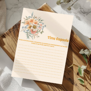 Time capsule baby shower game