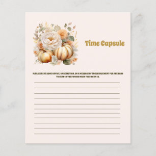 Time capsule baby shower game