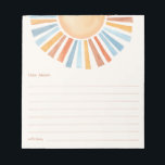 Time capsule Boho sunshine sun yellow blue Notepad<br><div class="desc">For more advanced customization of this design,  simply select the "Edit using Design Tool" button above!</div>