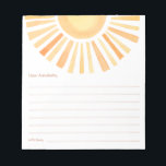 Time capsule Boho sunshine sun yellow orange Notepad<br><div class="desc">For more advanced customization of this design,  simply select the "Edit using Design Tool" button above!</div>